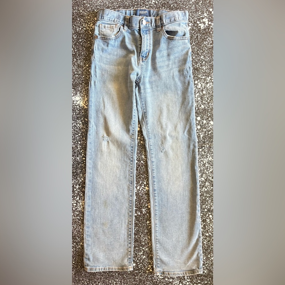 Old Navy Denim Straight Leg Jeans - Light Blue Size 14